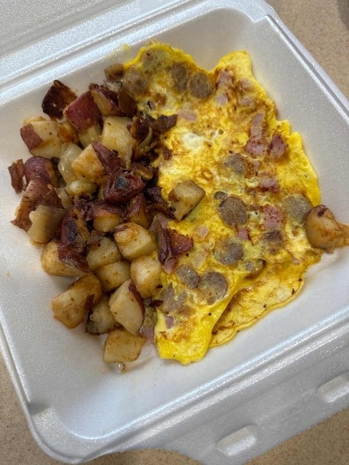 Meat Lovers Omelet.