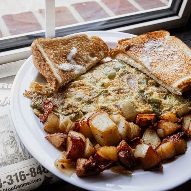 Corned Beef Hash Omelet.