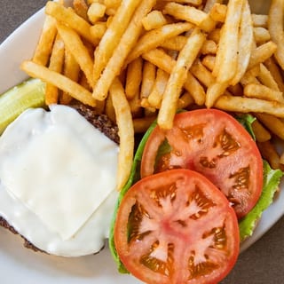 Cheeseburger Regular with Fries Lettuce and Tomato
